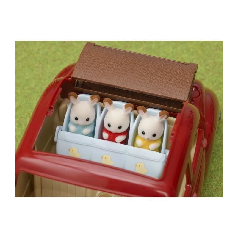 Poussette triple SYLVANIAN FAMILIES - Pour Enfant - Le village - Avec couverture amovible - Des 3 ans