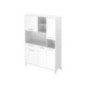 Buffet de cuisine - Blanc brillant - Contemporain - 5 portes - ECO - L 120 cm Buffet de cuisine - Blanc brillant - Contemporain - 5 portes - ECO - L 120 cm