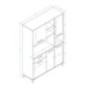 Buffet de cuisine - Blanc brillant - Contemporain - 5 portes - ECO - L 120 cm Buffet de cuisine - Blanc brillant - Contemporain - 5 portes - ECO - L 120 cm