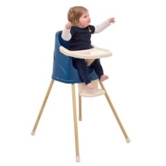 Chaise haute évolutive YOUPLA Thermobaby - Bleu océan - Fabriquée en France