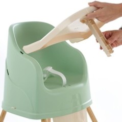 Chaise haute évolutive YOUPLA Thermobaby - Vert céladon - Fabriquée en France