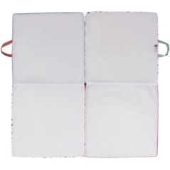 Tapis d'éveil Malin - TINEO - Tapis évolutif multifonction 3-en-1 - 120 x 120 cm - Géométrique / Animaux rigolos