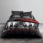 TODAY Parure de lit Coton 2 personnes - 220x240 cm - Imprimé Rouge Clem