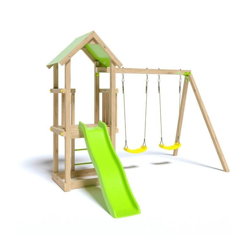Aire de jeux en bois EASY XPERIENCE TRIGANO - 6 enfants Aire de jeux en bois EASY XPERIENCE TRIGANO - 6 enfants