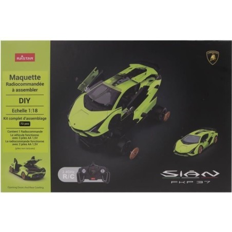 Kit Montage Lamborghini Sian - TURBO CHALLENGE - Voiture Télécommandée - Vert - 1/18
