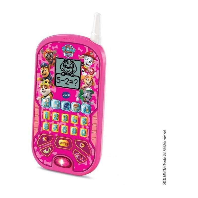 VTECH - PAT PATROUILLE - Smartphone Éducatif Rose - 6 activités éducatives - Appels et messages vocaux