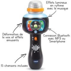 Microphone pour enfant - VTECH - Super Micro Magic'Fun - Bluetooth et effets sonores