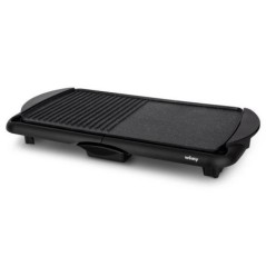 WEASY STO52 Plancha éléctrique 2000W - Plaque effet pierre - 52x27cm - Température réglable - Revetement anti-adhésif - Bac