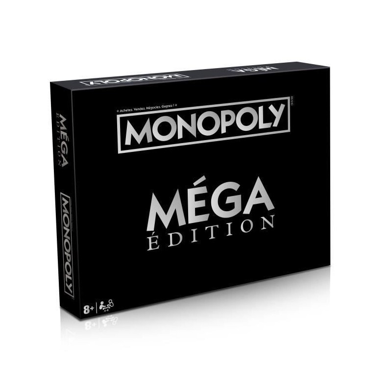 Monopoly Édition Méga, Jeu de société, Nouvelles cases, gratte-ciels et mégas loyers, WINNING MOVES