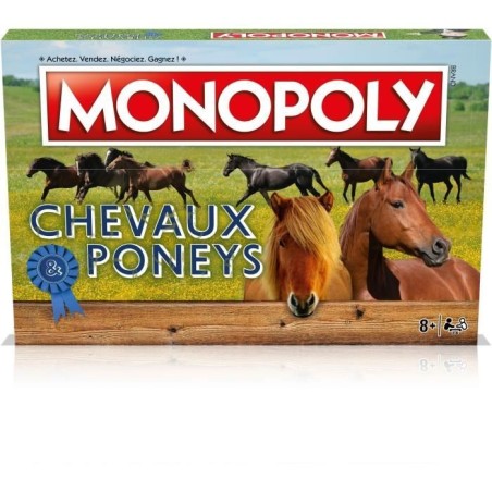 Monopoly Chevaux et Poneys - Winning Moves - Jeu de plateau - Enfant - Jeu d'ambiance - Vert