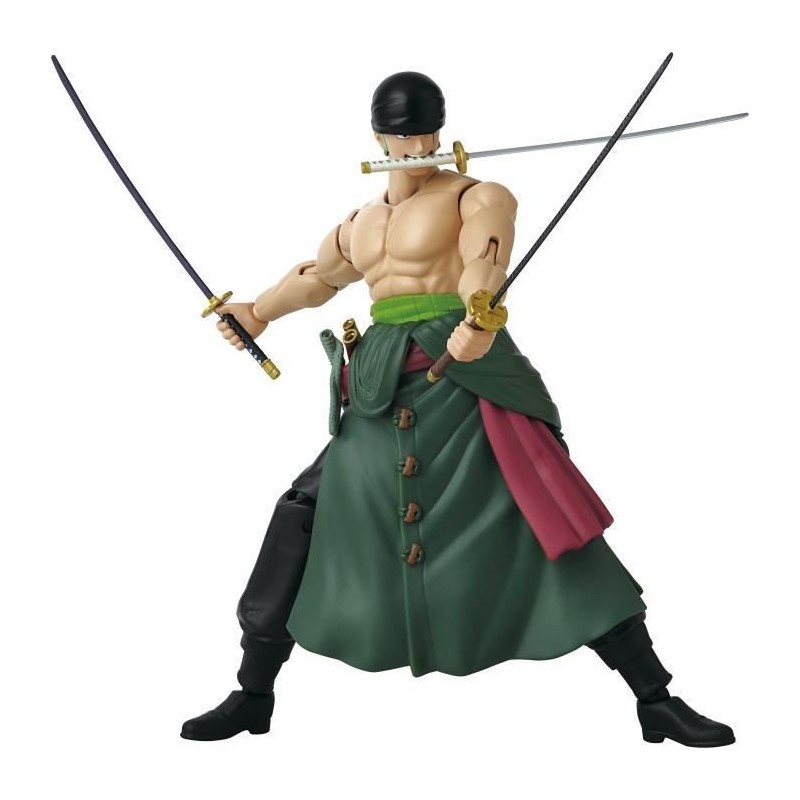 Figurine Anime Heroes - BANDAI - One Piece Zoro Style 3 épées 17 cm - 16 points d'articulation Figurine Anime Heroes - BANDAI - One Piece Zoro Style 3 épées 17 cm - 16 points d'articulation