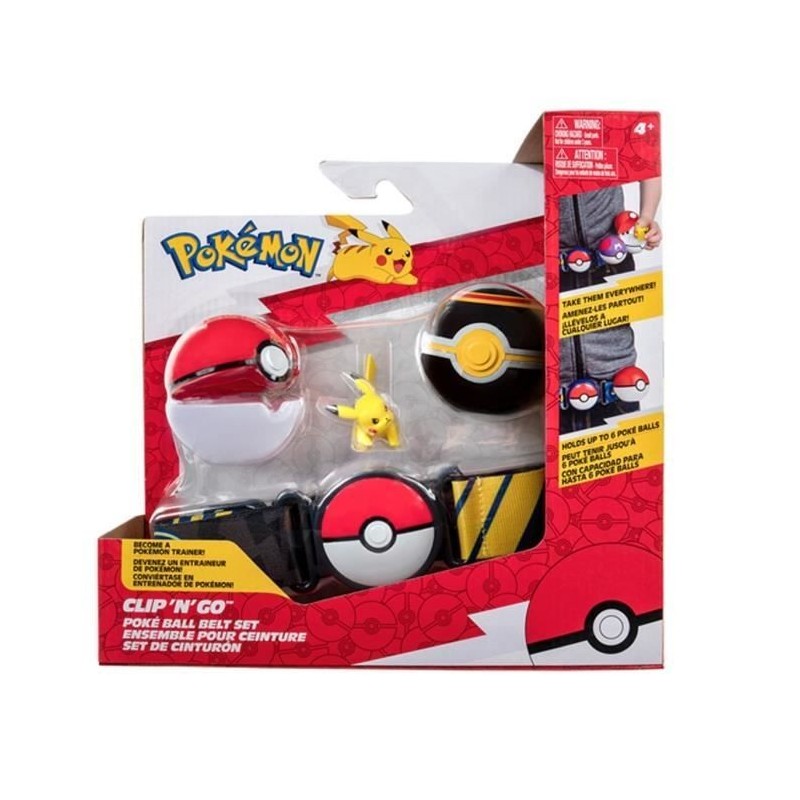 Ceinture Clip 'N' Go BANDAI - Pokémon - 1 ceinture, 1 Poké Ball, 1 Luxury Ball et 1 figurine 5 cm Pikachu Ceinture Clip 'N' Go BANDAI - Pokémon - 1 ceinture, 1 Poké Ball, 1 Luxury Ball et 1 figurine 5 cm Pikachu