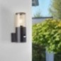 Applique extérieure SERGIORO avec détecteur de mouvement - Noir dépoli - E27 20W - Aluminium/Plastique - IP44 Applique extérieure SERGIORO avec détecteur de mouvement - Noir dépoli - E27 20W - Aluminium/Plastique - IP44