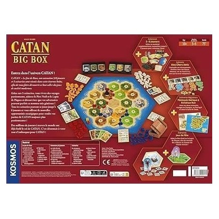 Kosmos | Catan : Big box | Unbox Now | Jeu de société | a partir de 10 ans | 3 a 4 joueurs | 75 minutes