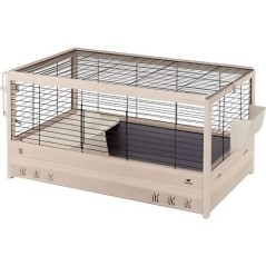 Cage pour cochons d'inde - FERPLAST - ARENA 80 - Bois de pin nordique - Normes FSC - 82 x 52 x 45,5 cm