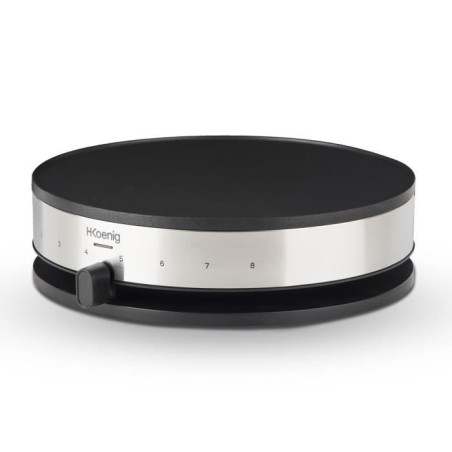 HKoeNIG KREP29 Crepiere 33cm - Température jusqu'a 230°C - 1300W - Revetement anti-adhésif - Témoin de chauffe - Bandeau Ino