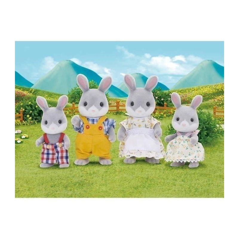 SYLVANIAN FAMILIES - 4030 - Famille Lapin Gris - Les Familles SYLVANIAN FAMILIES - 4030 - Famille Lapin Gris - Les Familles