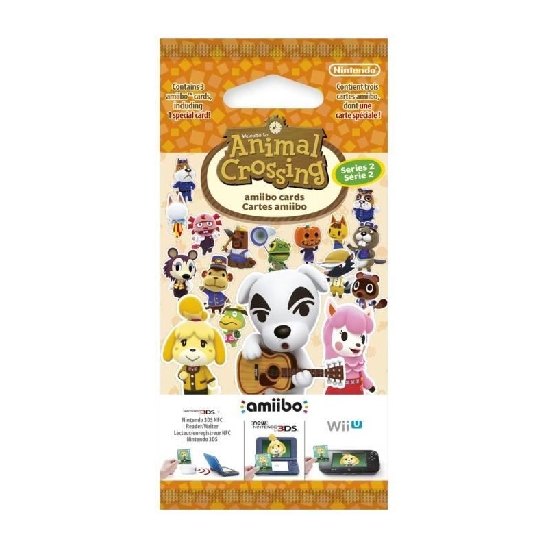 Cartes Amiibo - Animal Crossing Série 2 Contient 3 cartes dont 1 spéciale Cartes Amiibo - Animal Crossing Série 2 Contient 3 cartes dont 1 spéciale