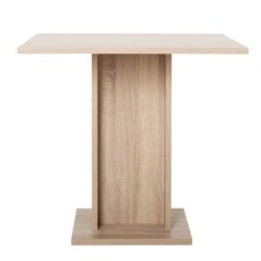 Table a manger de 2 a 4 personnes - Carrée - Classique - Décor chene - GUSTAVE - L 80 x l 80 cm