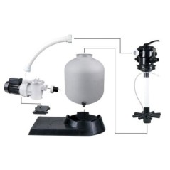 Kit de filtration a sable Ubbink pour piscine - Poolfilterset 400 - Débit max 6m3/h - Garantie 2 ans