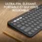 Clavier - Sans fil - Logitech - Pebble Keys 2 K380s - Bouton Easy-switch - Noir