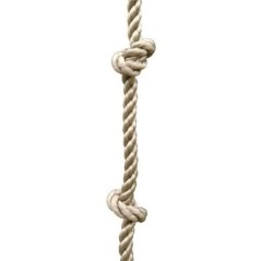 Corde d'escalade avec noeuds pour balançoire TRIGANO - Pour enfants de 3 a 12 ans - Longueur 3,15 m