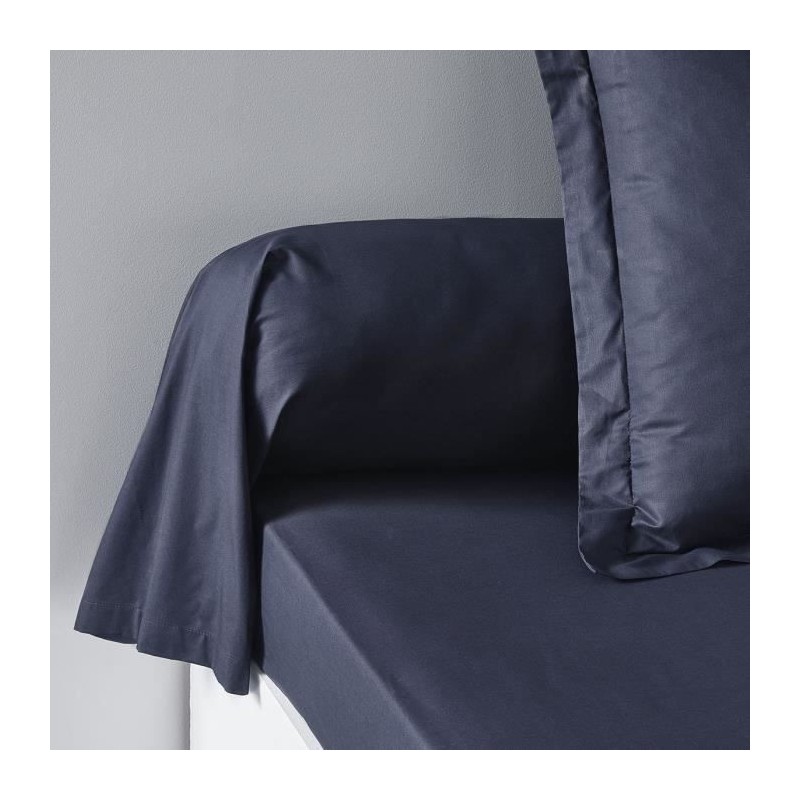 Taie de traversin - TODAY - Essential - 45 x 185 cm - 100% coton - Bleu marine Taie de traversin - TODAY - Essential - 45 x 185 cm - 100% coton - Bleu marine