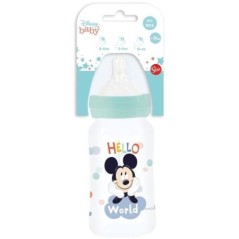 Biberon - Disney Baby - Mickey - 240 ml - Sans BPA - Tétine en silicone 3 positions
