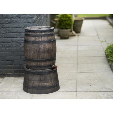 Nature Support de baril d'eau de pluie 30,5x58 cm Marron