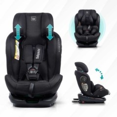 Siege auto - BABYAUTO - GYRO BLACK LINE EMBOSSED - De la naissance a 12 ans - 0-36 kg - I-Size - ISOFIX - Pivotant 360° - R129