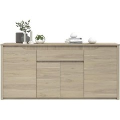 Ensemble buffet et table ronde extensible - BETTY - Chene - PARISOT