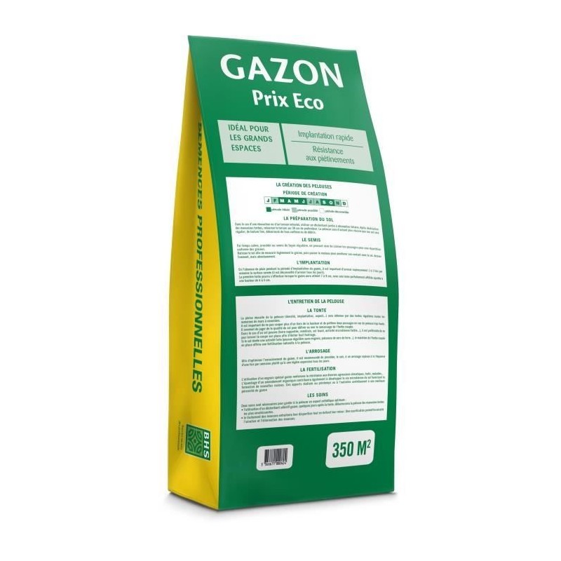 Gazon - BHS - 1er prix Eco - 10 kg Gazon - BHS - 1er prix Eco - 10 kg