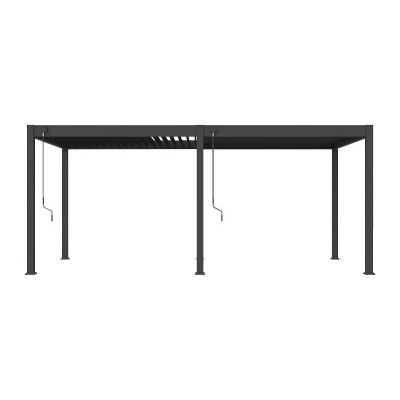 Pergola - Aluminium - OMBREA - Bioclimatique - Anthracite - 3x6 m Pergola - Aluminium - OMBREA - Bioclimatique - Anthracite - 3x6 m