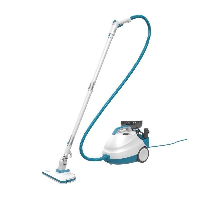 Nettoyeur vapeur traineau multifonction - BLACK & DECKER BHSMP2008-QS - 2000 W - 8 accessoires - 4 bars - Blanc / gris / bleu Nettoyeur vapeur traineau multifonction - BLACK & DECKER BHSMP2008-QS - 2000 W - 8 accessoires - 4 bars - Blanc / gris / bleu