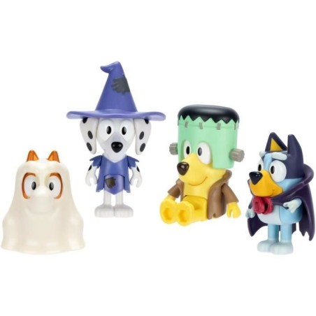 Coffret figurines - BLUEY - Déguisements - 4 figurines articulées - Accessoires inclus