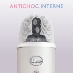 Microphone Logitech Blue Yeti Microphone Gaming USB pour Streaming Premium, Podcast, Studio avec Themes Streamlabs Exclusifs - W