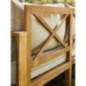 Salon de jardin en bois d'Acacia FSC avec coussins + housse de protection - 7 personnes - LEVATA - Gris