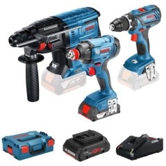 COMBO KIT 3 OUTILS 18V : GSR 18V-28 + GBH 18V-20 + GDX 18V-180 L