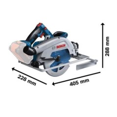 Scie circulaire Bosch Professional BITURBO GKS 18V-68 GC, 2 batt ProCORE18V 5.5Ah + chargeur, lame et butée parallele - 06016B5