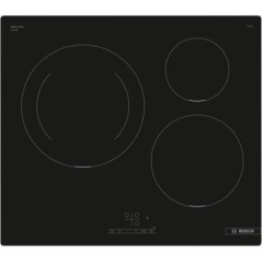 Table induction 60cm - BOSCH PUJ611BB5E SER4 Noir - 3 foyers - L592xP522 mm