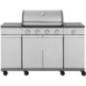 Barbecue a gaz - COOKING BOX - BRISBANE - Cuisine inox - 142 X 57 X 112 cm - Gris Barbecue a gaz - COOKING BOX - BRISBANE - Cuisine inox - 142 X 57 X 112 cm - Gris