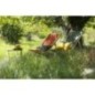 JARDIN PRIVE - Chilienne en bois coloris paprika - Tissu traité déperlant JARDIN PRIVE - Chilienne en bois coloris paprika - Tissu traité déperlant