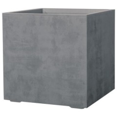 Pot de fleur Cube DEROMA - Millennium R - Ashgrey - A réserve d'eau - Roulettes 49 cm