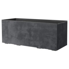 Jardiniere Muret - DEROMA - Millennium R - Anthracite - A réserve d'eau - Roulettes - 99 cm