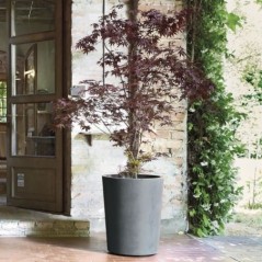 Pot de fleur - DEROMA - Millennium R - Ashgrey - A réserve d'eau - Hauteur 53 cm
