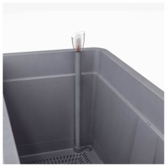 Jardiniere Muret - DEROMA - Cosmo - Anthracite - A réserve d'eau - Roulettes - 78 cm