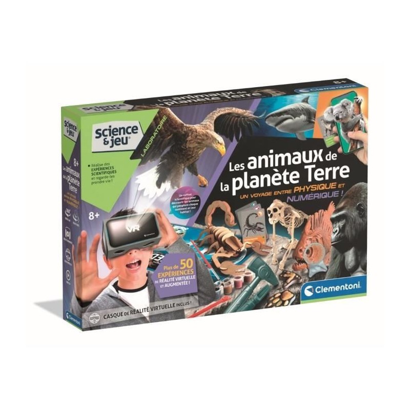 CLEMENTONI - Animaux planete Réalité - Coffret scientifique - Experiences scientifiques et activités virutelles - Moules, pei CLEMENTONI - Animaux planete Réalité - Coffret scientifique - Experiences scientifiques et activités virutelles - Moules, pei