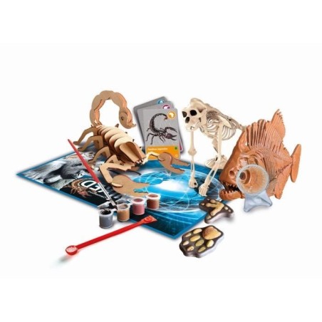CLEMENTONI - Animaux planete Réalité - Coffret scientifique - Experiences scientifiques et activités virutelles - Moules, pei
