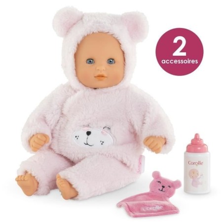 Mon Premier Poupon COROLLE - Bébé Calin Ourson d'Amour - 30 cm - 2 accessoires - senteur de vanille - des 18 mois