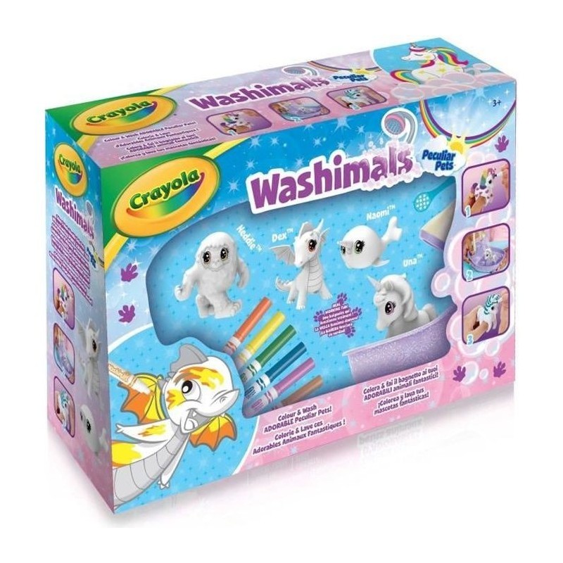 Crayola - Washimals Animaux fantastiques - Coffret de coloriage lavable pour enfants des 3 ans Crayola - Washimals Animaux fantastiques - Coffret de coloriage lavable pour enfants des 3 ans